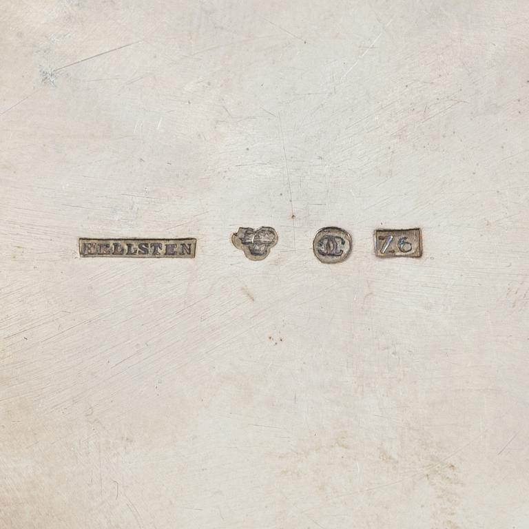 Four Swedish Silver Boxes, including mark of  Lorenz Georg Weis, Norrköping 1823.
