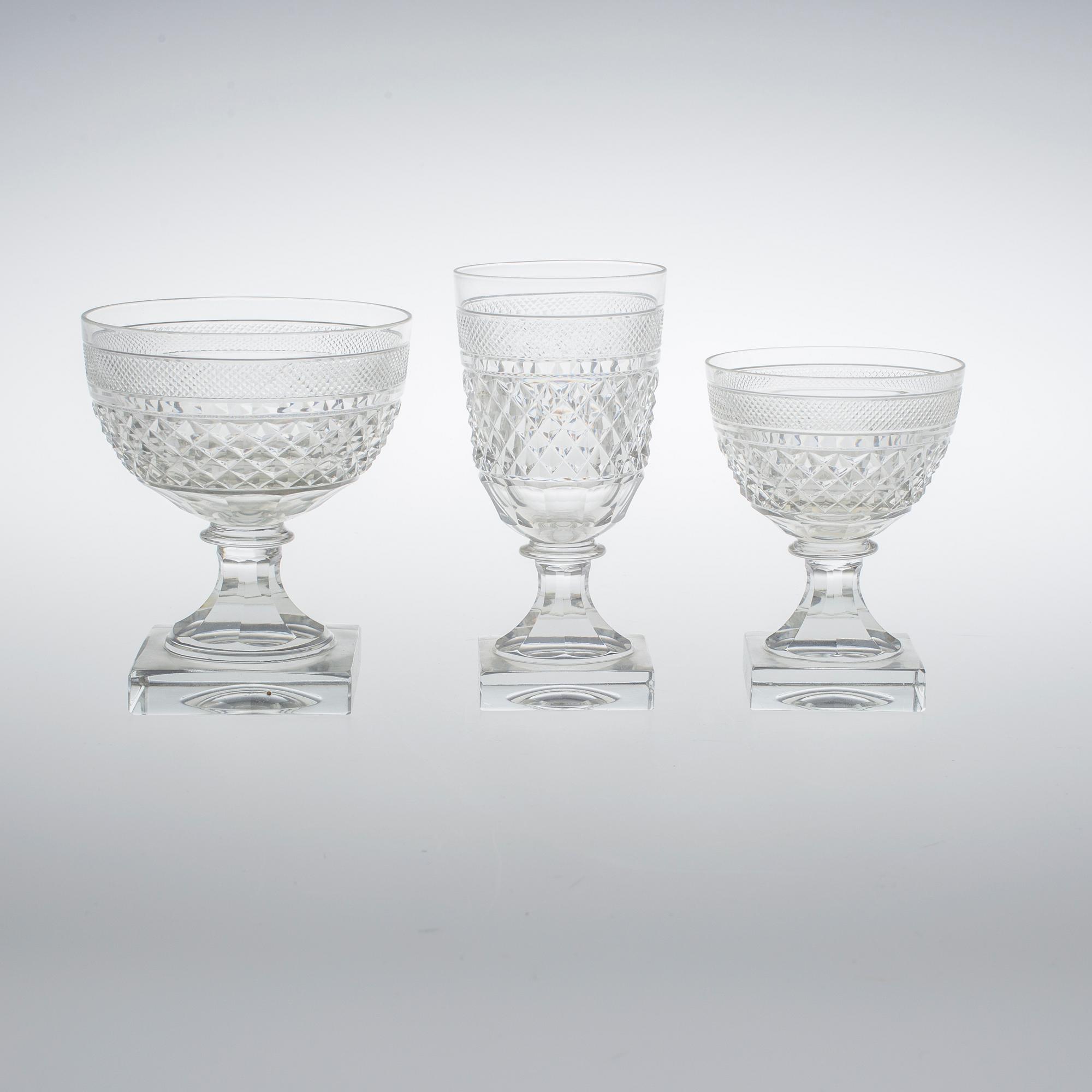 GLASSERVIS, 24 delar, "Kent", Elis Bergh, Kosta.