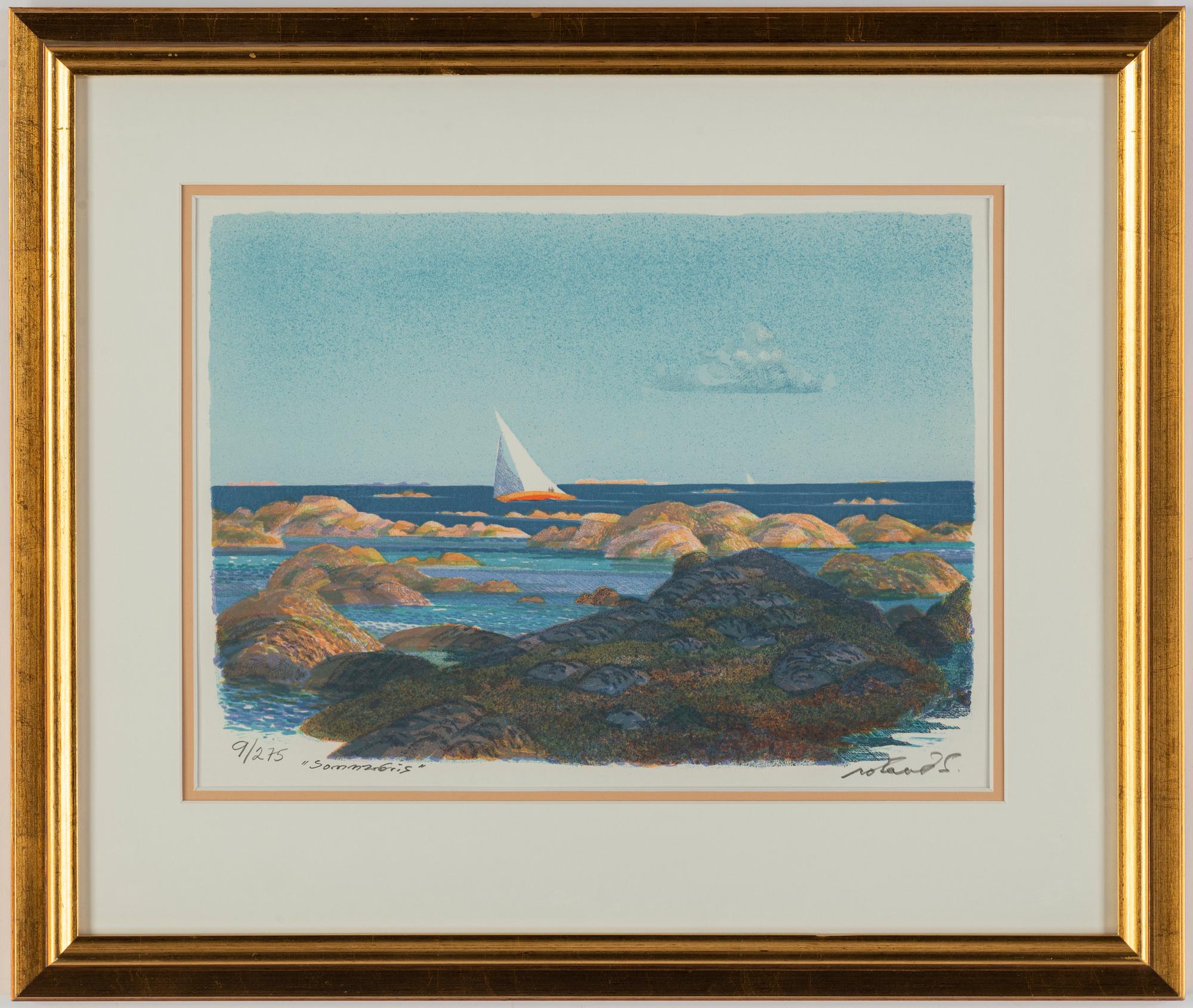 ROLAND SVENSSON, colour lithograph, signed and no. 9/275.