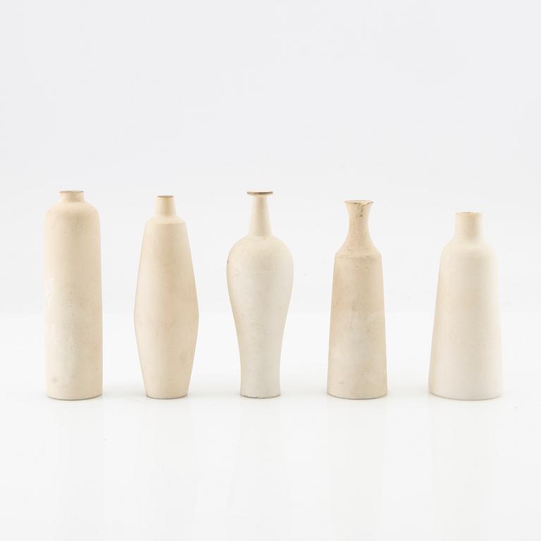 Gunnar Nylund, vases 5 pcs. Nymölle, 1950s/60s, Denmark.