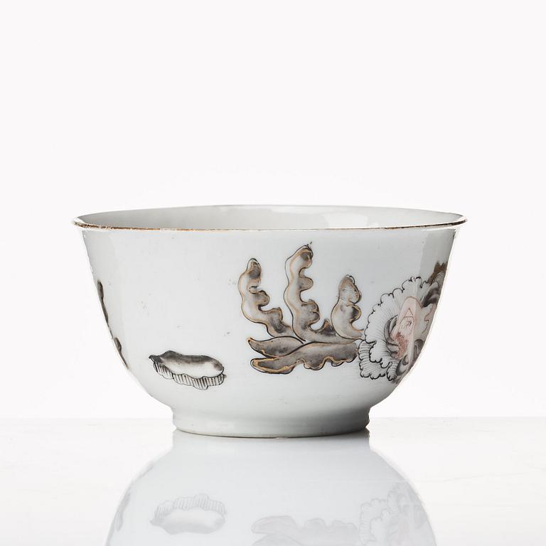 A European Subject cup with stand, Qing dynasty, Qianlong (1736-95).