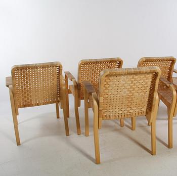 KARMSTOLAR, 6 st. Design Alvar Aalto.