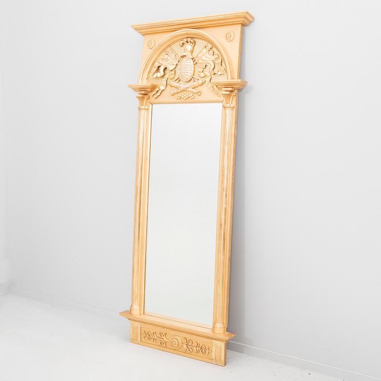 A gilded Empire style mirror and table early 1900s.