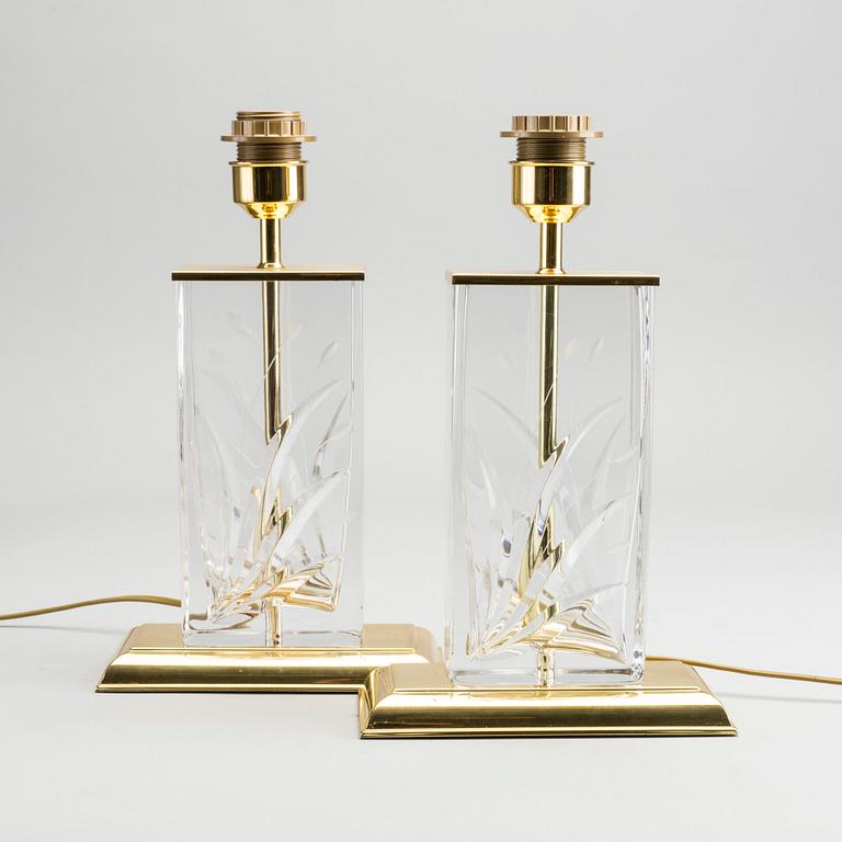 A PAIR OF TABLE LAMPS, Nachtmann Leuchten design.