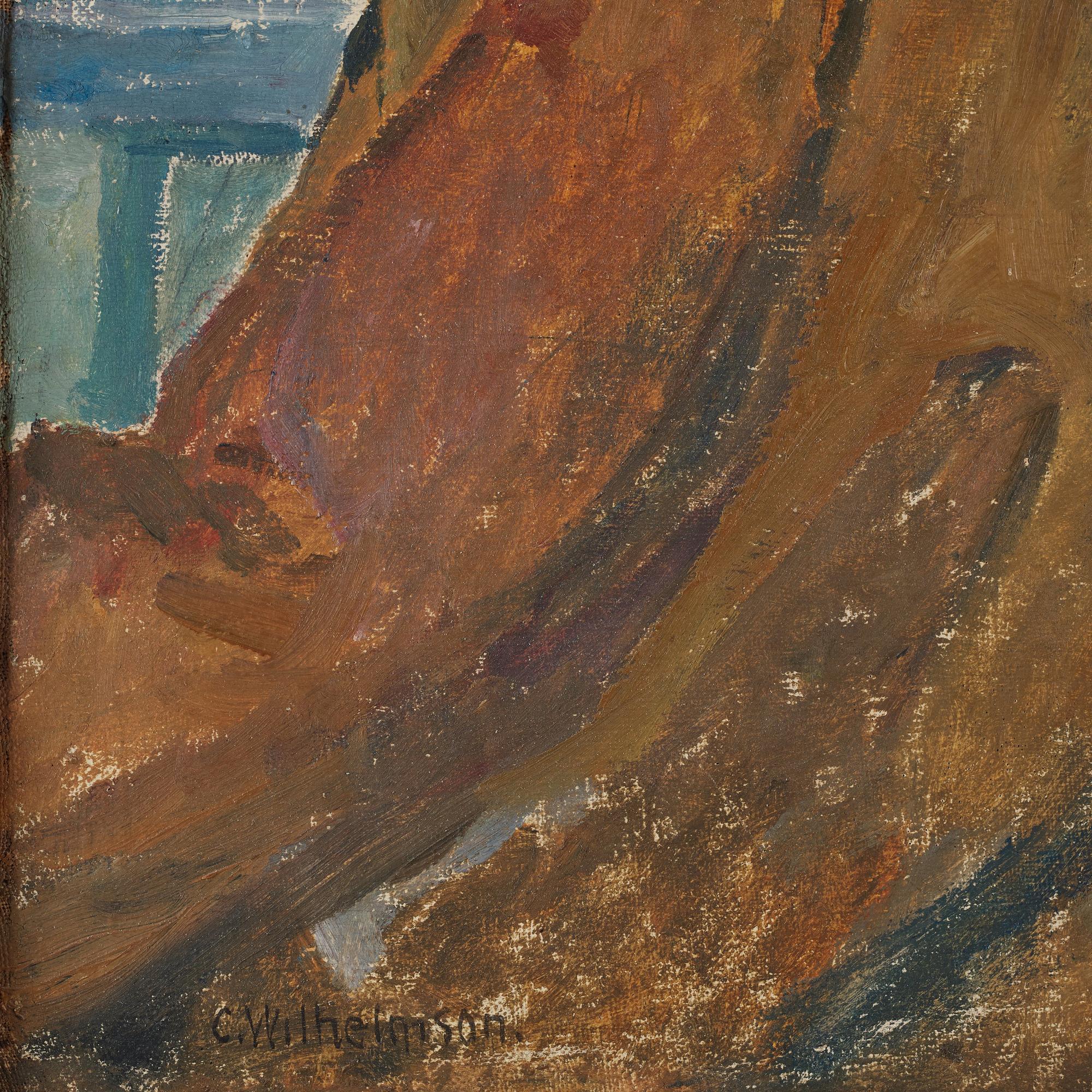 Carl Wilhelmson, "Skeppare i oljekläder" (Skipper in oilskins).