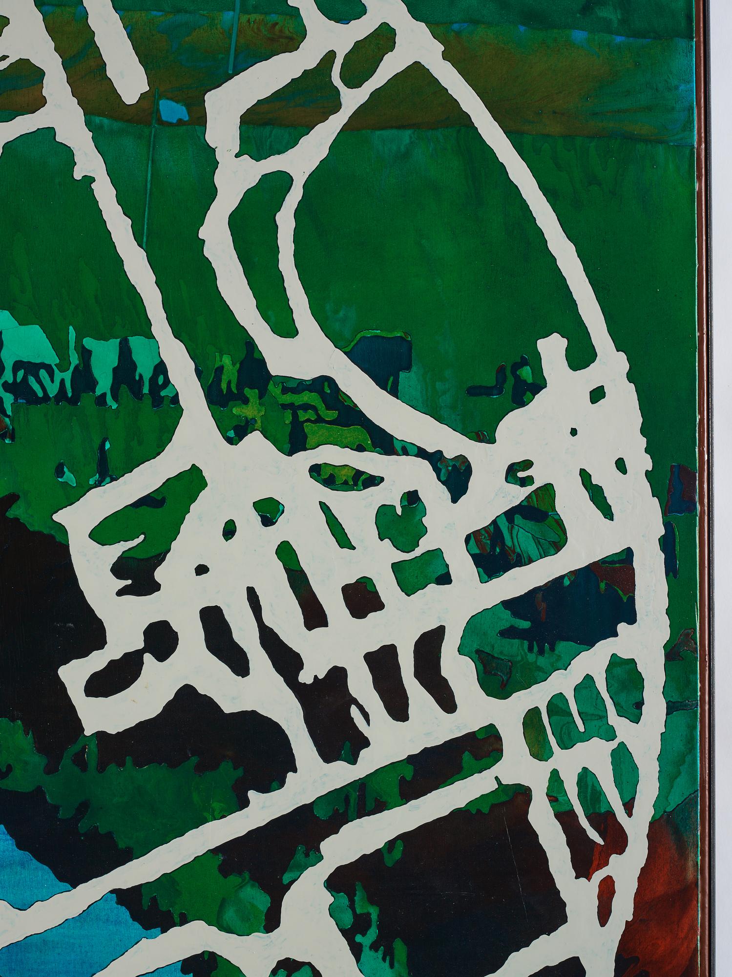 Christian Cavallin, acrylic on panel, signed and date 1989 on verso.