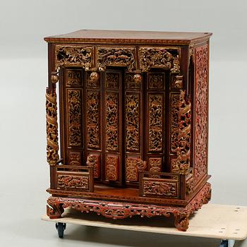 A small altar cabinet, China, circa 1900.