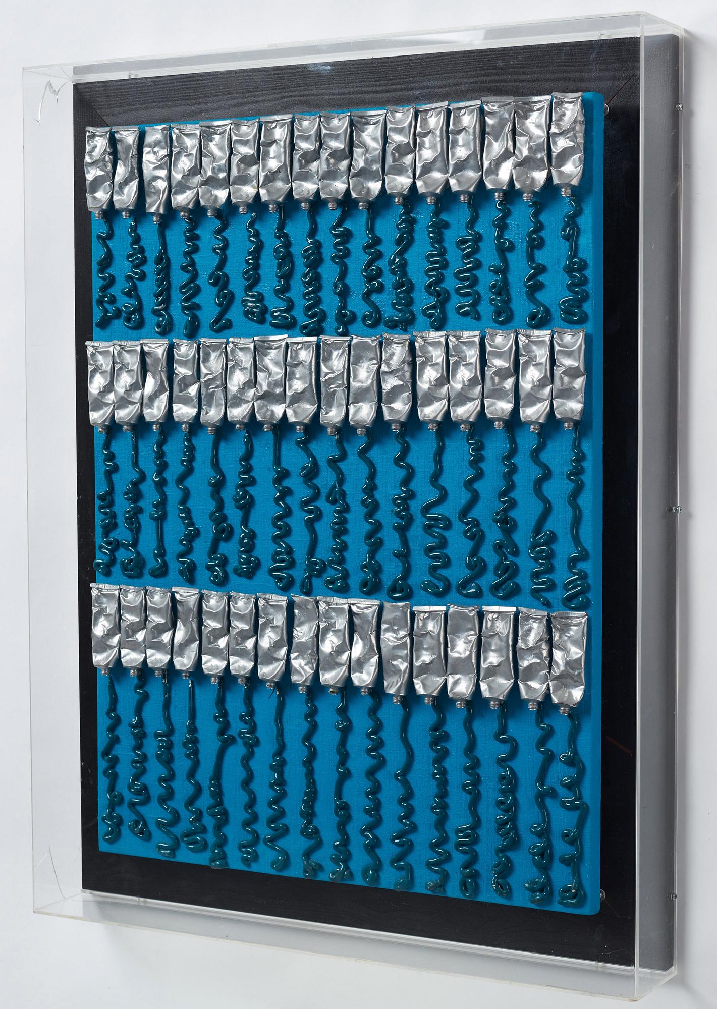 Arman (Armand Pierre Fernandez), Blue and Silver”.