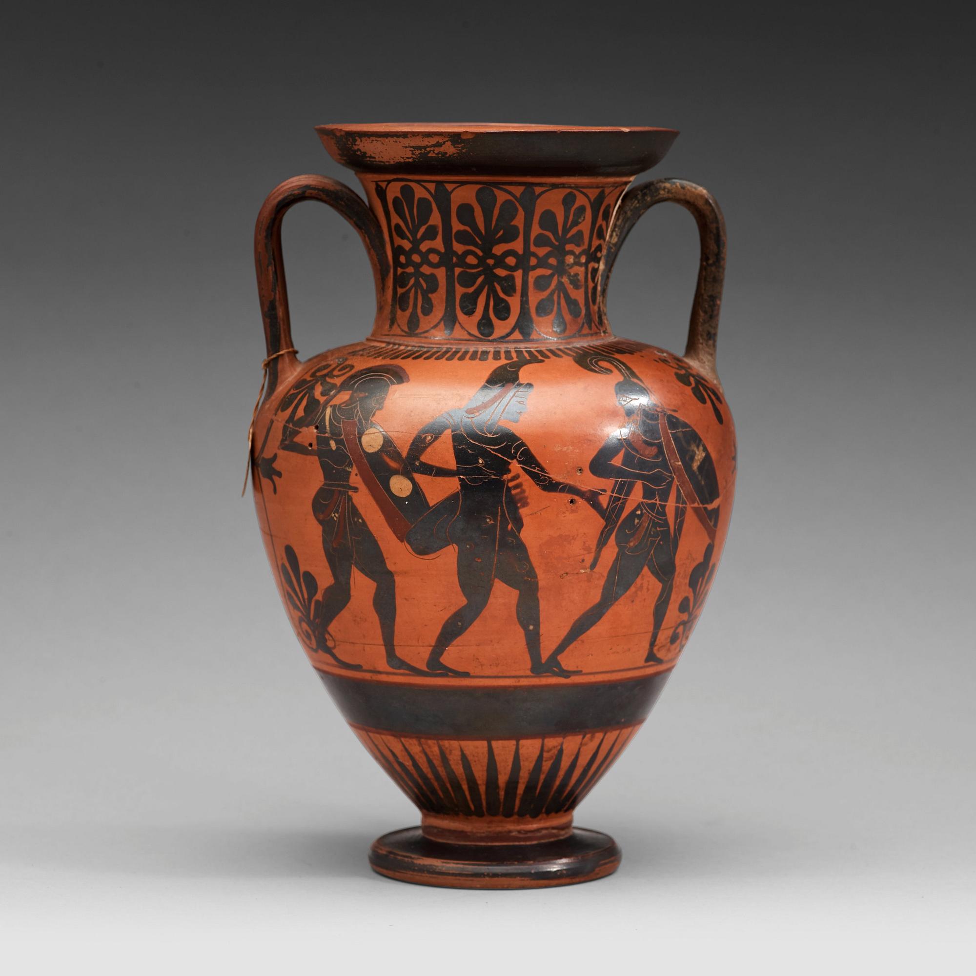 An Attic Black-Figure Amphora, 500 BC.