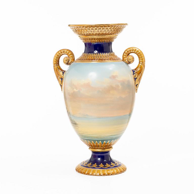 A creamware decorative urn, Rörstrand, Sweden, 1980-1920.