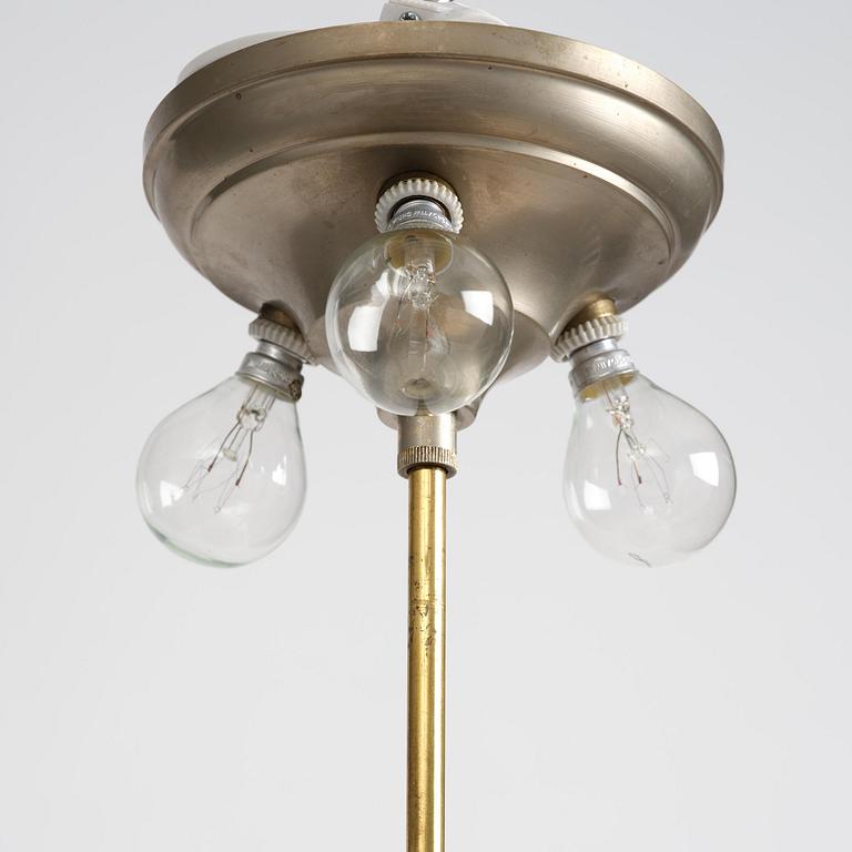 Harald Notini, a Swedish Grace ceiling lamp model "6312", Arvid Böhlmarks Lampfabrik, Stockholm, 1920s-30s.