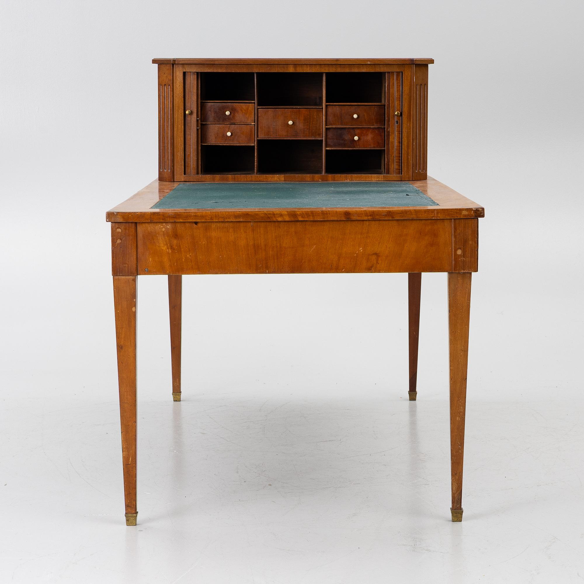 A Swedish Empire mahogany desk, first part 19th century.