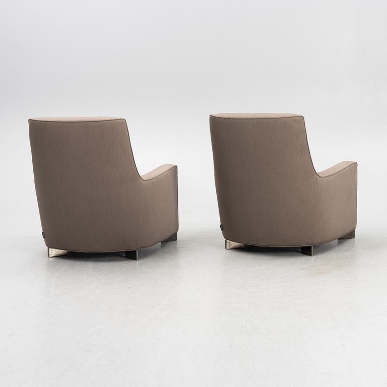 Rodolfo Dordoni, a pair of 'Portofino' armchairs, Minotti, Italy.