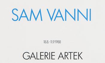 Sam Vanni, serigrafia, näyttelyjuliste, signeerattu Sam Vanni.