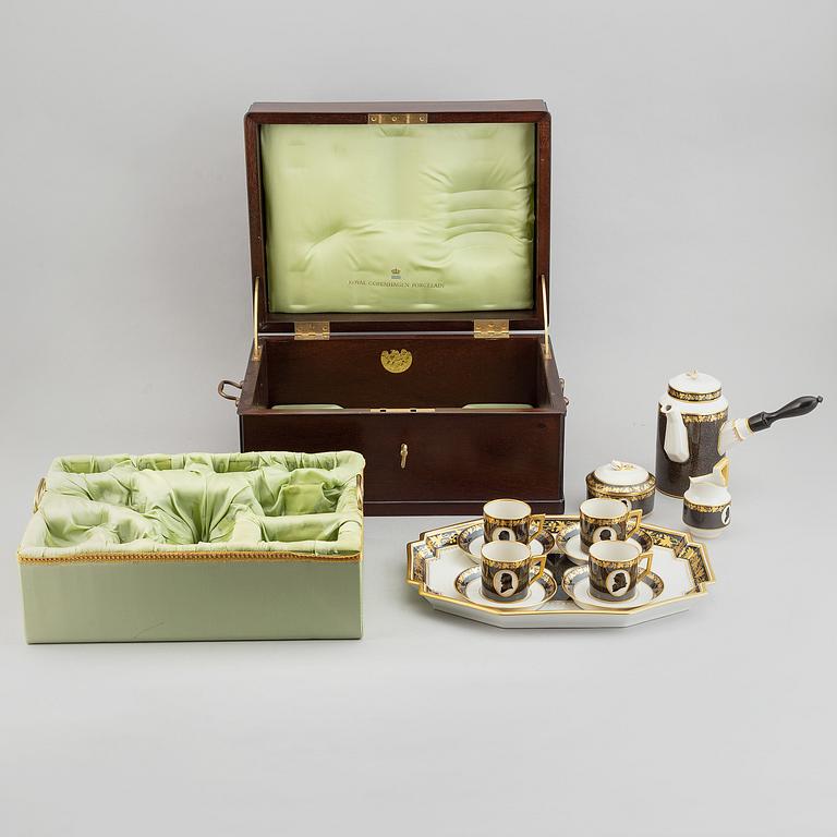 A Royal Copenhagen colonial coffee service, Denmark (9 pieces).