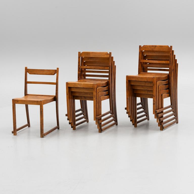 Ten chairs, Sweden, 1930's/40's.