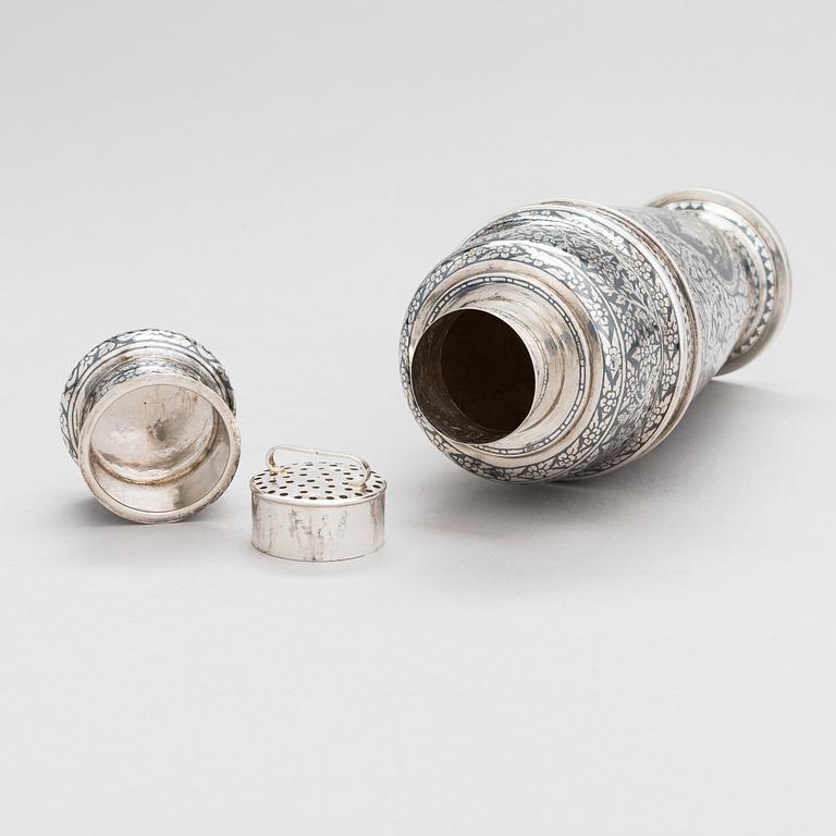 An 8-piece silver cocktail set, Thailand, 20th Century.