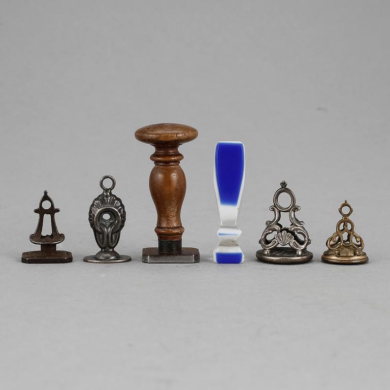 SIGILL, 6 stycken, 1800-tal.