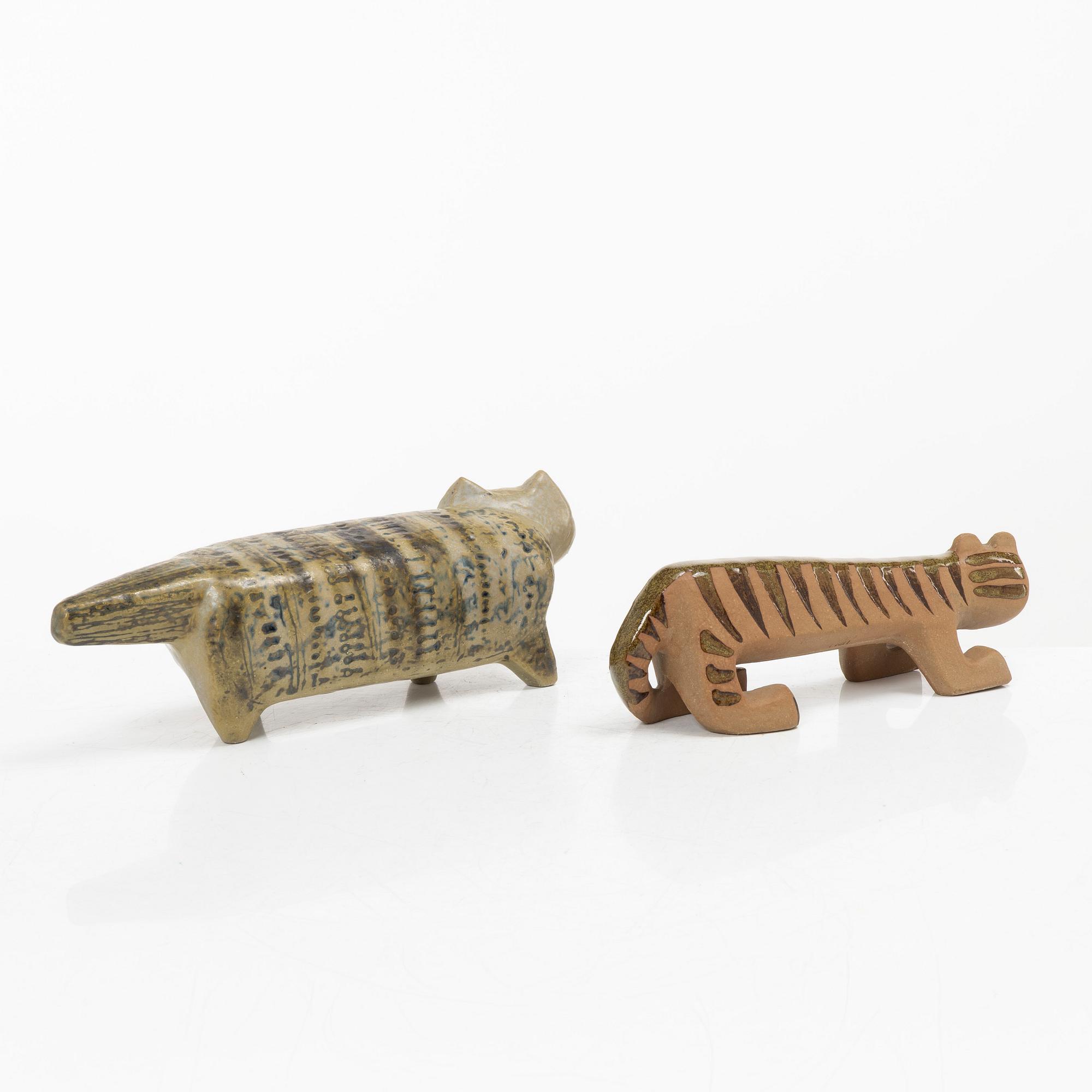 Lisa Larson, figurines, 2 pcs, stoneware, Gustavsberg.