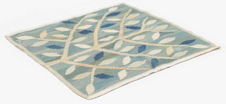 Barbro Nilsson, a textile, 'Grön kvist', tapestry weave, c 44 x 44 cm, signed BN.