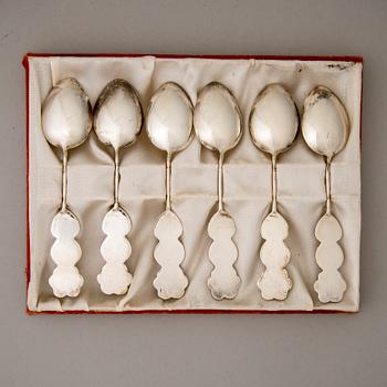 3 KULHOJA, KANNELLINEN ASTIA JA TEELUSIKOITA 6  KPL, Mongoolia/Kiina 1900-luku.