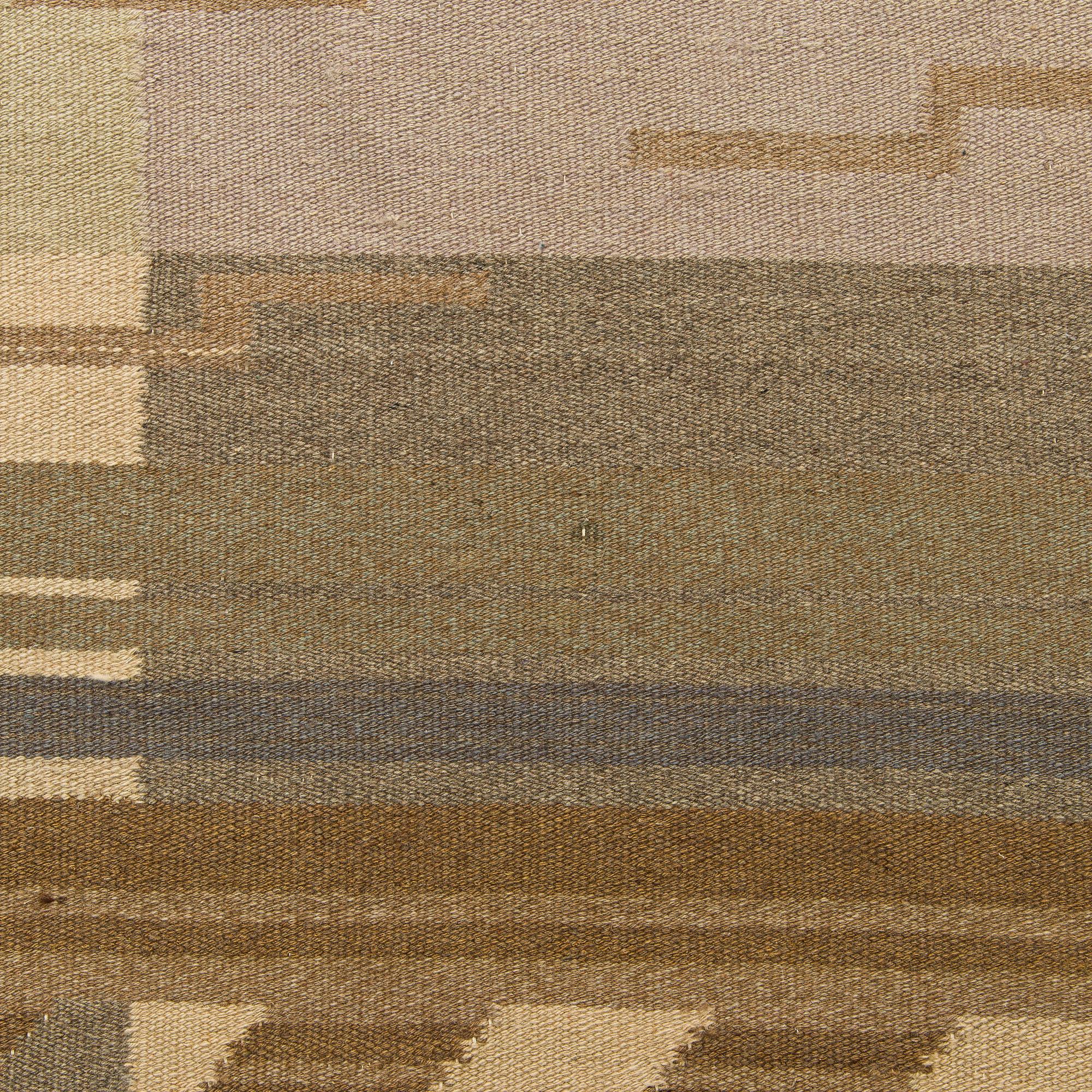 Greta Skogster-Lehtinen, possibly, A finnish flat weave carpet. Circa 270 x 170 cm.