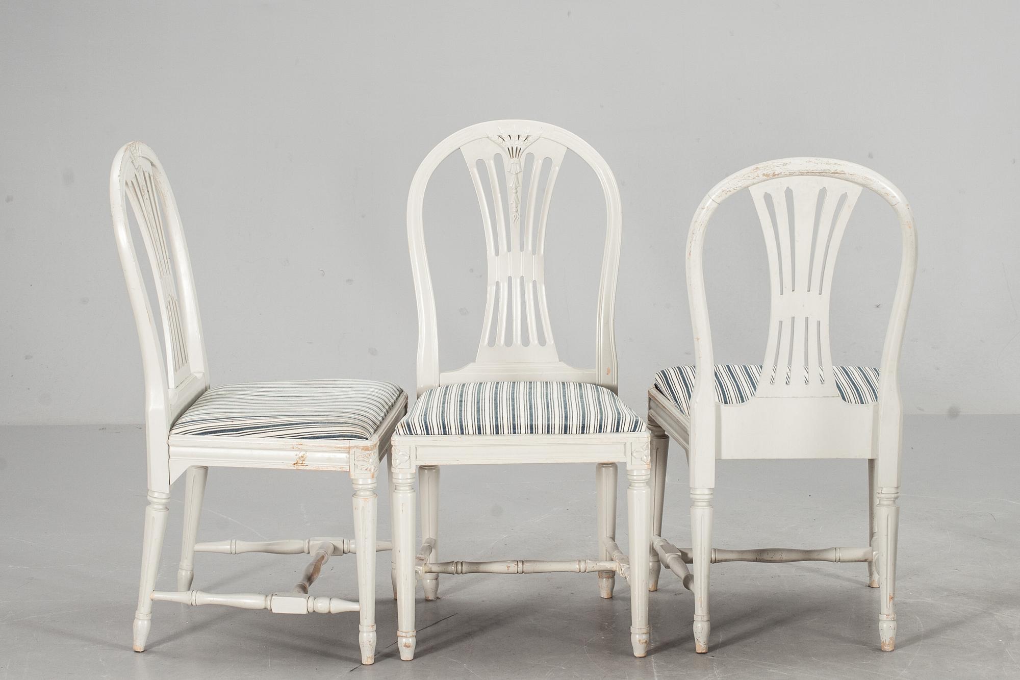 STOLAR, 6 st, gustaviansk stil, 1900-tal.