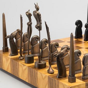 PAUL WUNDERLICH, CHESS SET, signed and numbered,