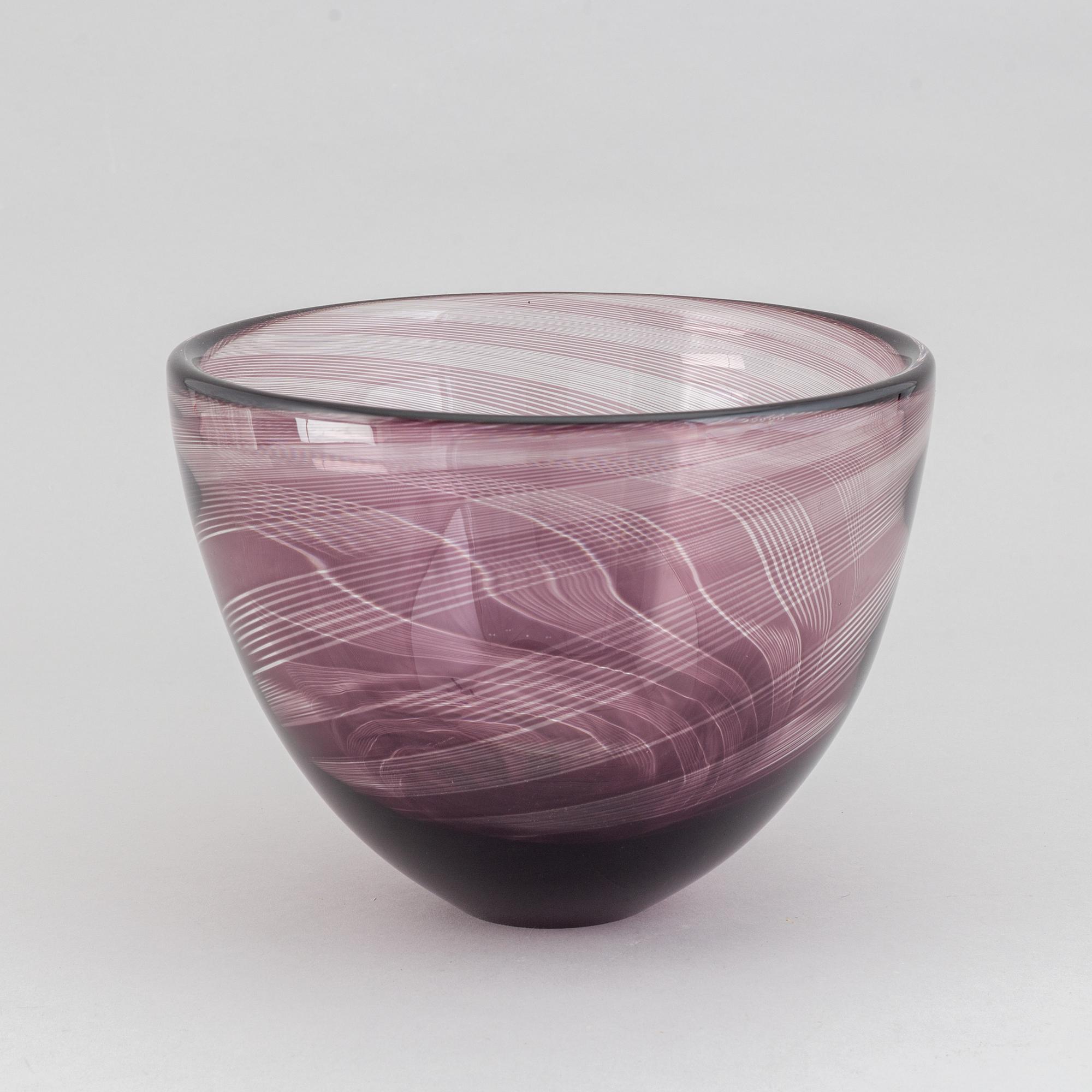 Edward Hald, a signed slipgraal glass vase from Orrefors.