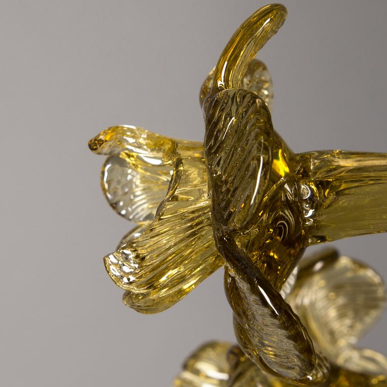 TAKKRONA, Murano, 1900-talets mitt. Höjd ca 70 cm.