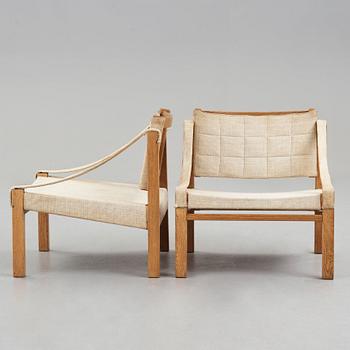 Reino Ruokolainen, a pair of "Takkatuoli/Fireplace chairs", a special commission for Villa Juhki, Haimi, Finland 1950's.