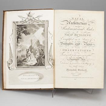 BOOK, ”Naval Architecture or the rudiments and rules of Ship Building, exemplified in a series of draughts and plans”.