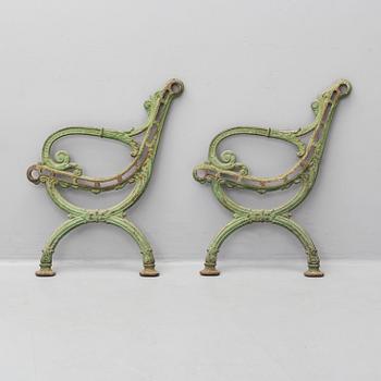 A pair of ends for a garden sofa by Skoglund & Olson Gefle.