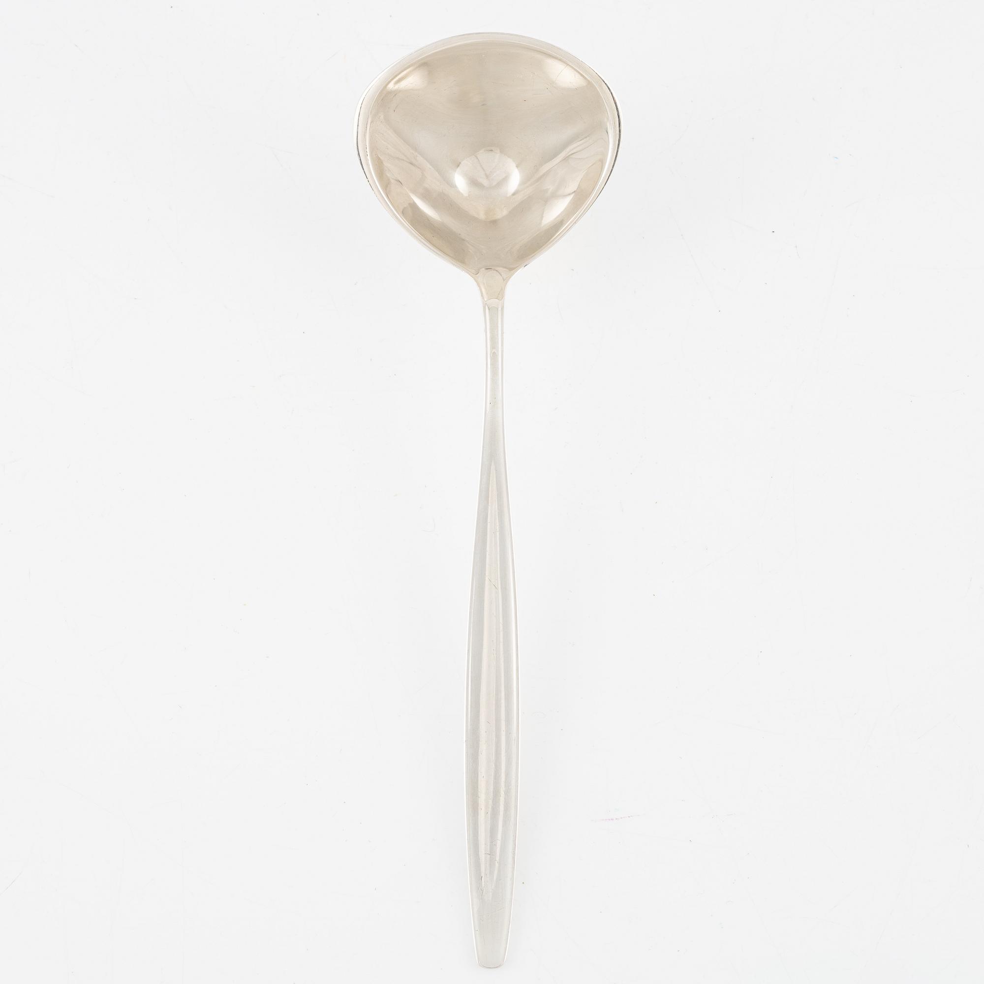 Georg Jensen, såssked, silver, "Cypress", Danmark efter 1945.