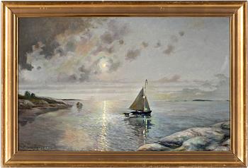 VILLGODT LUNDGREN, olja på duk. Sign o dat 03.