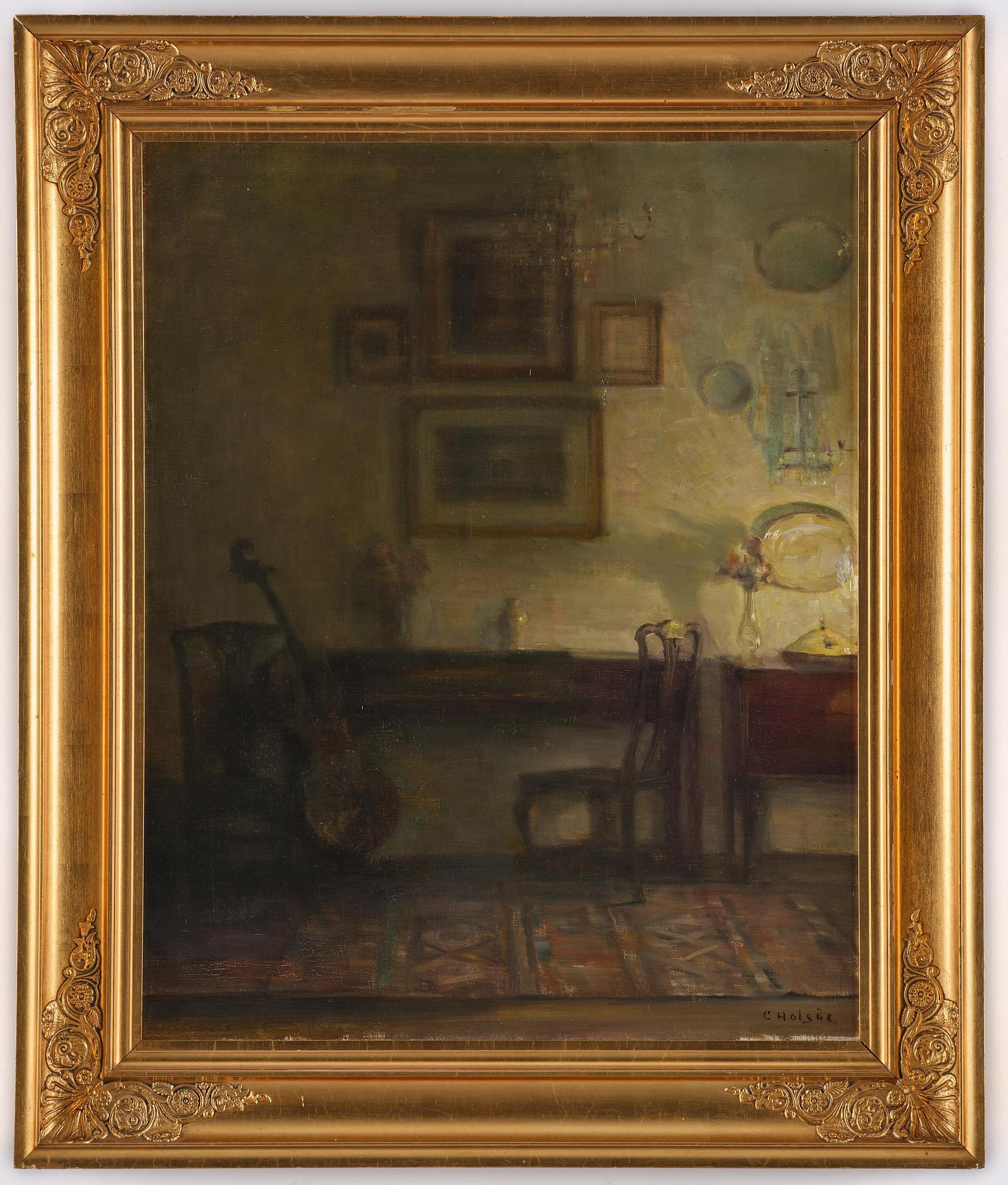 Carl Holsoe, Interior with cello.