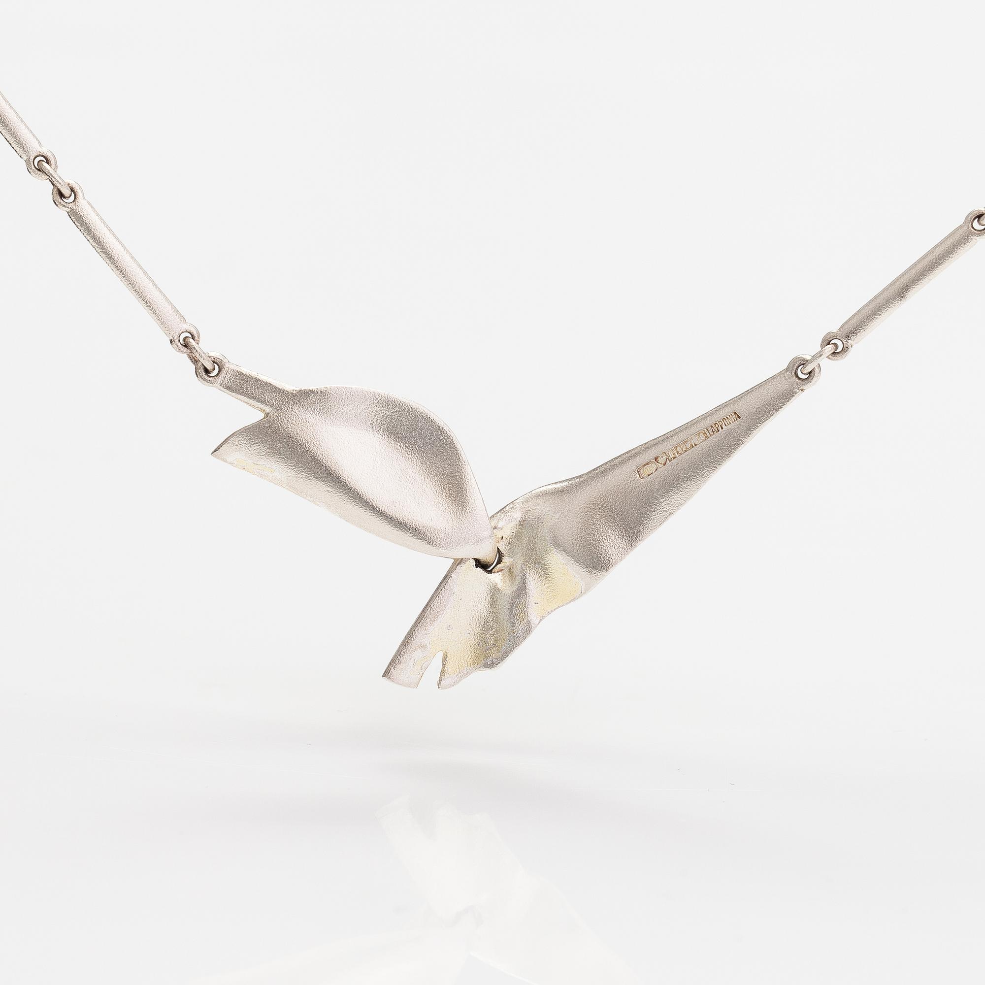 Zoltan Popovits, A sterling silver necklace "Tango". Lapponia 1992.