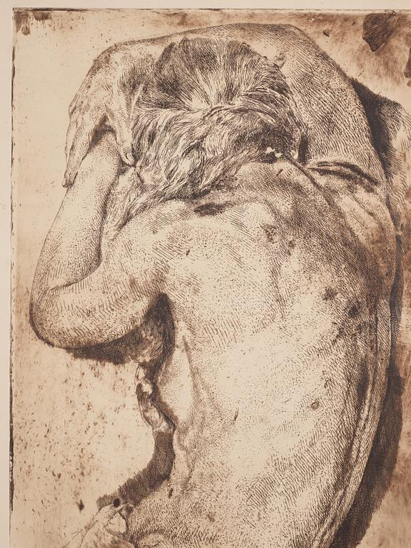 Lotte Laserstein, "Sitzender Rückenakt mit langen Haaren".