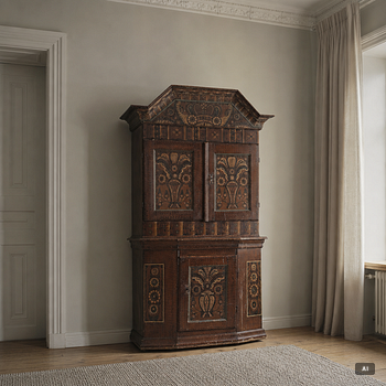 A Folk Art cabinet, Dalecarlia, 19th century.