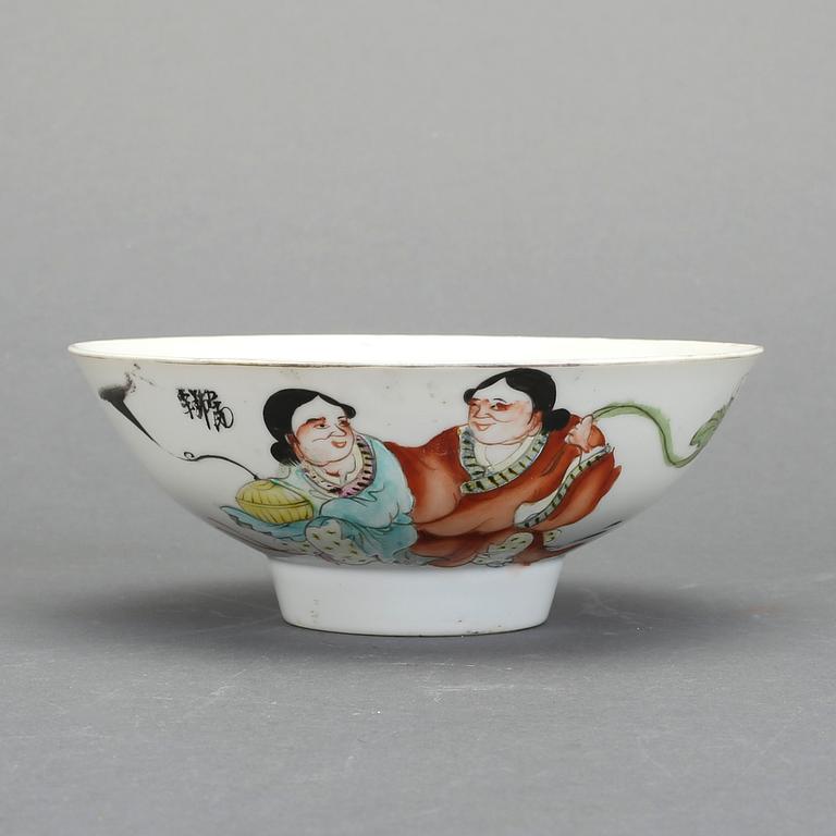 SKÅL, porslin, Kina, 1800-talets slut.