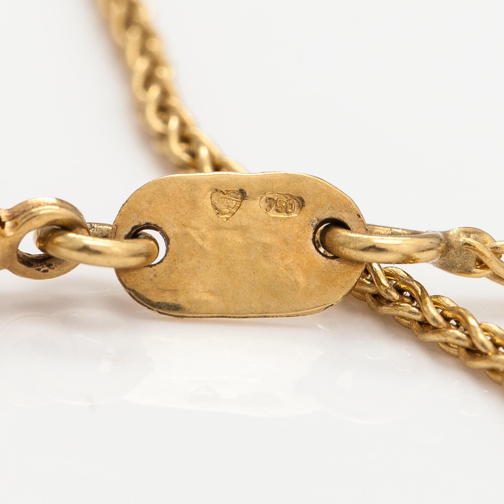 Halsband, 18K guld, odlade pärlor. Le-Gi, Italien.