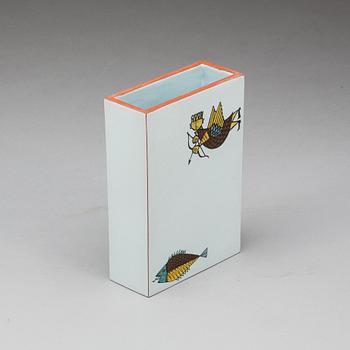 VAS, fajans, "Karneval", Stig Lindberg, Gustavsbergs studio.