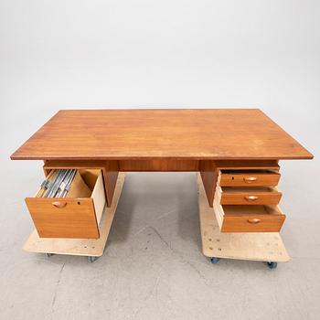 A veneered teak writing desk by Kai Kristiansen for Feldballe, 1960's.