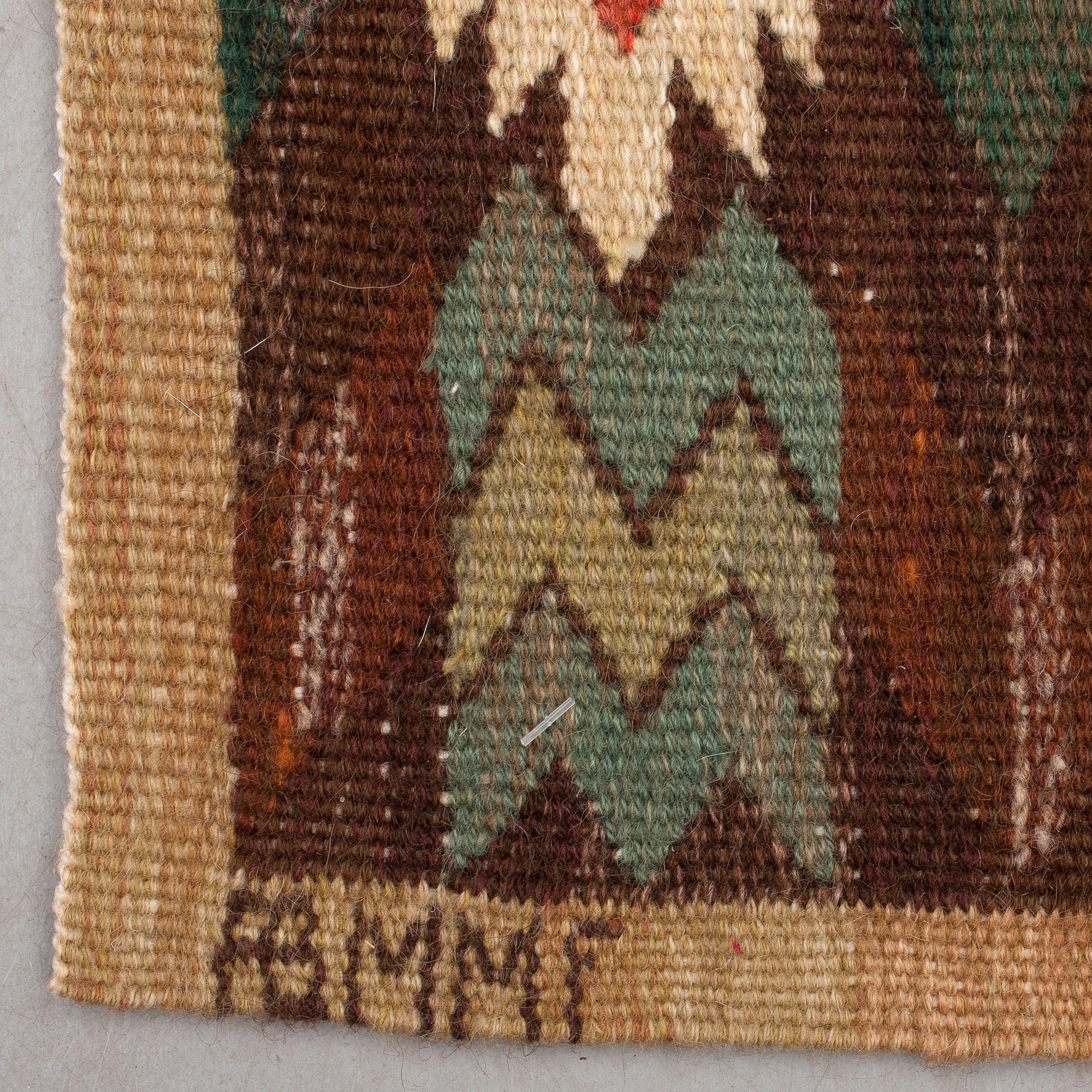 VÄVNAD, "Täppan". Gobelängteknik, 118,5 x 81 cm, Signerad AB MMF.