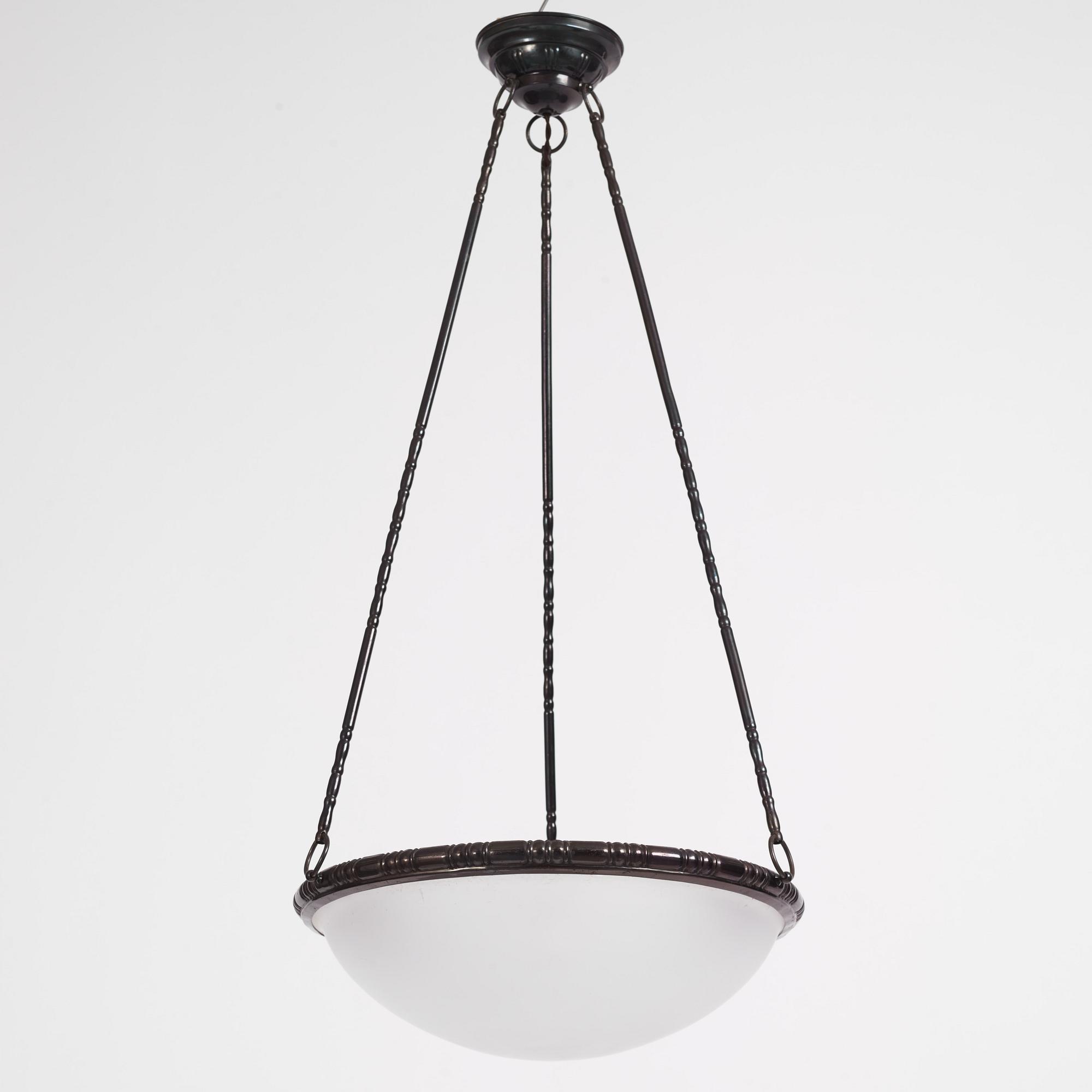 Harald Notini, ceiling lamp, model "5873", Arvid Böhlmarks Lampfabrik, 1920s.