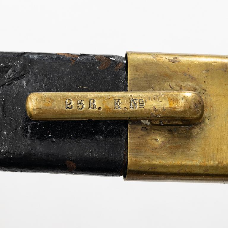 Two Swedish cutlasses 1856 pattern, with scabbards.