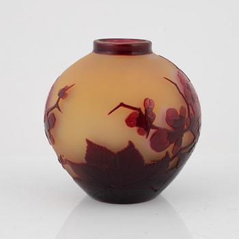 Emile Gallé,  an Art Nouveau cameo glass vase, Nancy France.