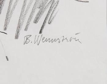 BERNDT WENNSTRÖM, blyertsteckning, signerad.