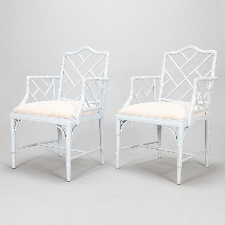 A pair of late 20th century armchairs, Miranda of Sweden.