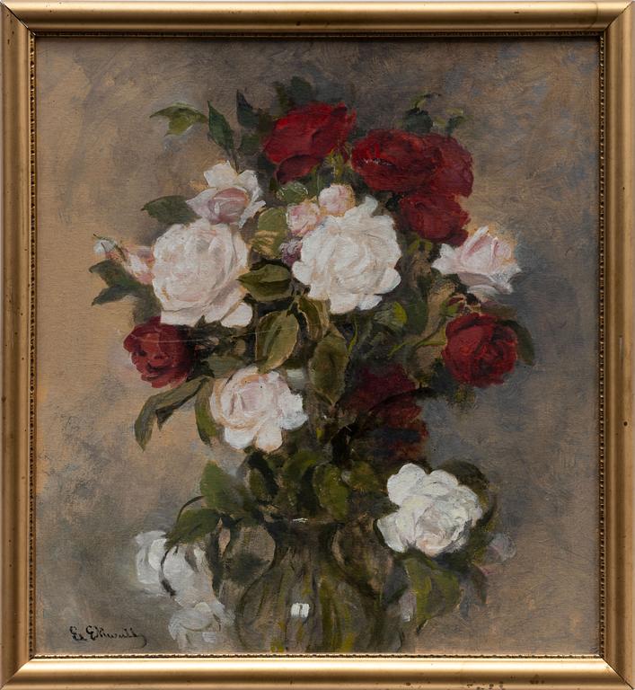 Emma Ekwall, Still Life with Red and White Roses.